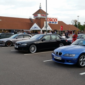 Tesco Car Park meet up before heading to the circuit