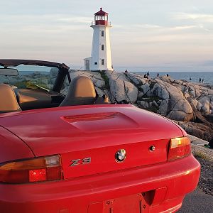 Peggy's Cove Lighthouse at sunset