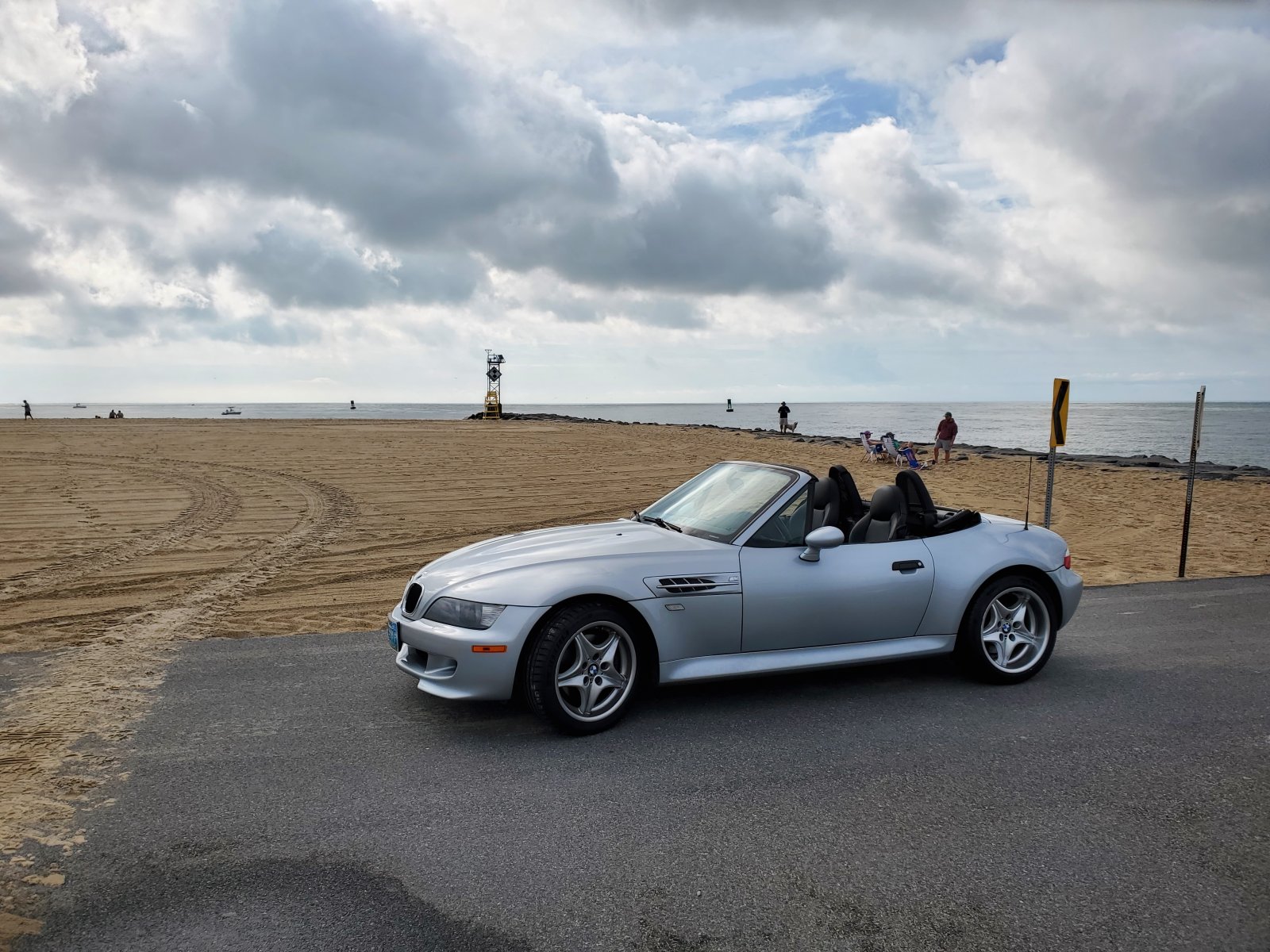 Claire's partly cloudy beach trip OCMD Inlet