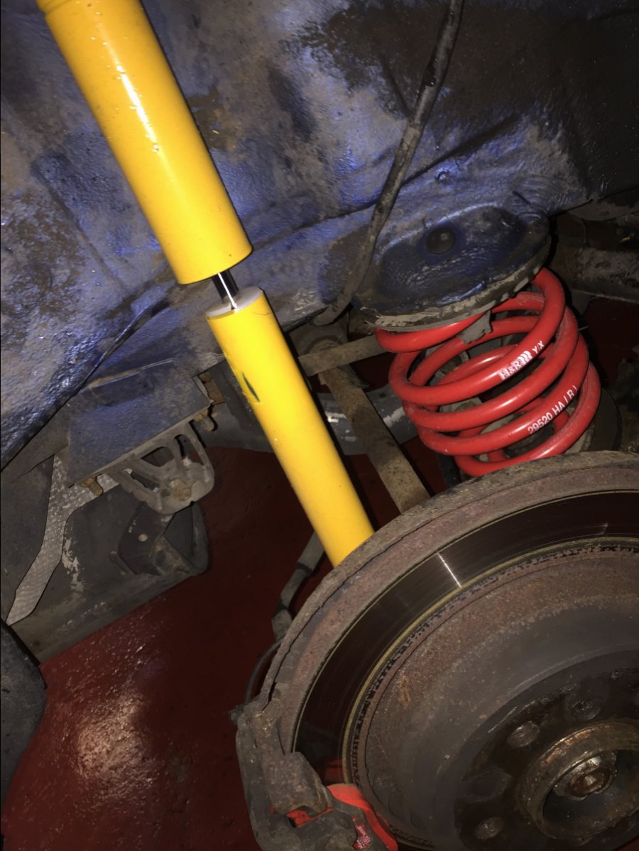 Koni shocks and H&R springs all round