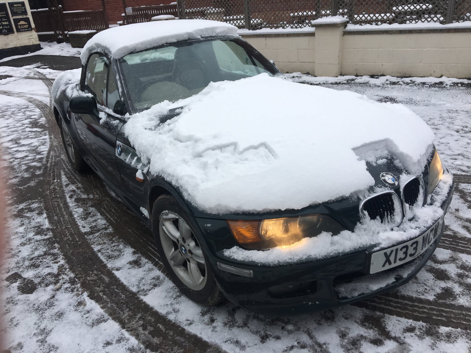 My new car in the snow!