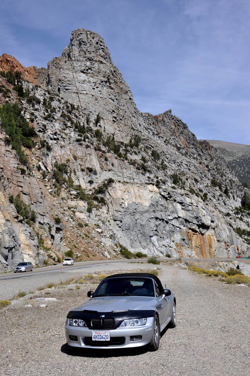 Z3 parked along the Tioga Pass Road (US 120)